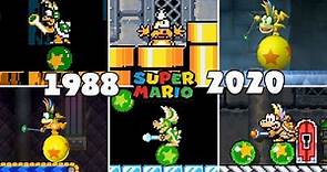 Evolution Of Lemmy Koopa Battles In 2D Super Mario Platform Games [1988-2020]