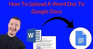 How To Upload A Word Doc To Google Docs