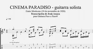 Cinema Paradiso Guitarra Solista Tablatura por Jesús Amaya...
