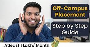 Complete Guide for Off-Campus Placement || Btech/MCA students || Earn atleast 1Lakh/month
