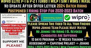 First Time In YouTube Biggest Online Campaign | Wipro Remaining Joining, Training & Hiring Postponed