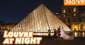 Virtual Tour of Paris Louvre Museum at Night (360/VR)