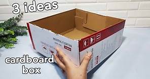 3 Clever DIY Cardboard Box. Changing previously used boxes into environmentally-friendly treasures!
