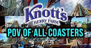 Knott's Berry Farm All Roller Coasters POV Compilation in 4K