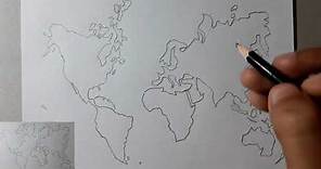 Cómo dibujar un mapamundi | How to draw a world map |HD