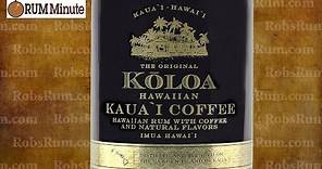 Koloa Kauai coffee flavored rum from Hawaii