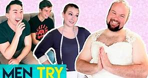 Men Try on Wedding Dresses for the First Time