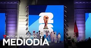 Así fue la presentación del logo de la Copa Mundial de la FIFA 2026 | Noticias Telemundo