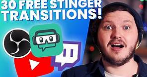 30 FREE Stream Stinger Transitions For Streamlabs OBS And OBS - With Download!