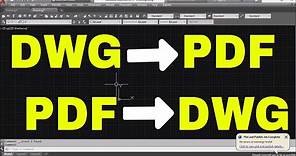 How To Convert Autocad to PDF - DWG to PDF - PDF Tracing dwg file Youtube Autocad Training Classes