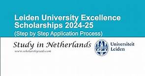 Leiden University Excellence Scholarships 2024 25, Netherlands (Step by Step Application Process)