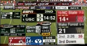 Evolution of ESPN College Football Scoreboard