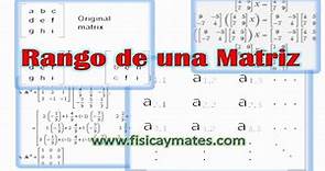 Cálculo matricial | Rango de una matriz