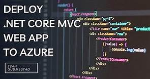 How to Deploy an ASP.NET Core MVC App with a Database to Azure