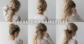 6 60 SECOND HAIRSTYLES ✨ Cute Hairstyles For Long Hair