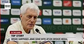 Hugo Broos Gifts Bafana Bafana Legend Jomo Sono his AFCON Bronze Medal