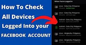 How to Check ALL Devices Logged Into Your Facebook Account 2022 | Know How