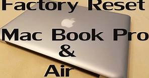 How to : Factory Reset / Hard Reset Your MacBook Pro & Air (Easiest Method)