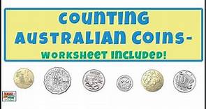 Counting Australian Coins- Worksheet Included!