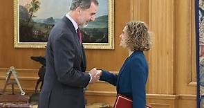 S.M. el Rey recibe a la presidenta del Congreso, Meritxell Batet