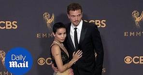 Zoe Kravitz gets close to boyfriend Karl Glusman at 2017 Emmys - Daily Mail