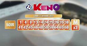 Tirage du soir Keno® du 23 octobre 2023 - Résultat officiel - FDJ