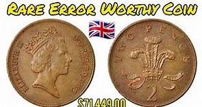 Queen Elizabeth Rare Error Coin Value Two Pence 1988 || United Kingdom Coin Worth 🇬🇧