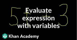 How to evaluate an expression with variables | Introduction to algebra | Algebra I | Khan Academy