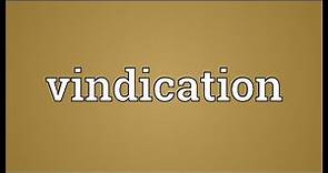 Vindication Meaning