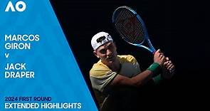Marcos Giron v Jack Draper Extended Highlights | Australian Open 2024 First Round