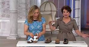 Clarks Leather Lightweight Sandals with Flower Detail - Leisa Claytin on QVC