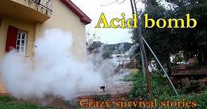 Hydrochloric acid bomb. Didn't go as expected 💥