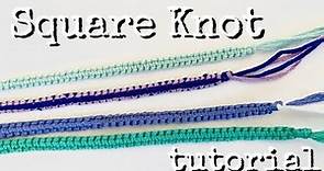 square knot bracelet tutorial (beginner) || friendship bracelets