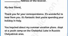 Letter to Your Friend About Your Summer Holidays [3 Examples]