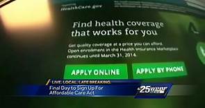 Final day to sign up for Affordable Care Act