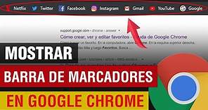 Como mostrar la Barra de Marcadores en Google Chrome | ver la barra de favoritos en chrome 2024
