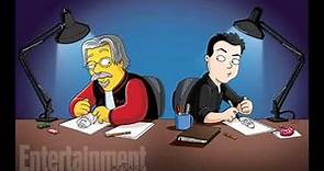 'Simpsons' and 'Family Guy' creators Matt Groening and Seth MacFarlane draw each other