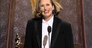 Jane Campion winning Best Original Screenplay for "The Piano"