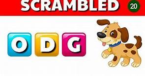 Word Unscramble | 3 Letter Words for kids | Animals Name | Test Your Brain With Unscramble Letters