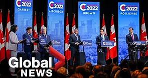 Conservative Party leadership candidates participate in 1st official English debate | FULL