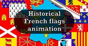 French historical regions' flags animation