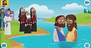 21bis) Il battesimo di Gesù nelle acque del fiume Giordano da parte di Giovanni il battista