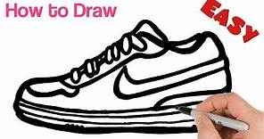 How to Draw Nike Sneakers Shoes Easy | Art Tutorial