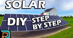 DIY 9kW Grid Tie Ground Based Home Solar Panel System Installation