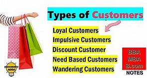 Types of Customers | Loyal Customers | Discount Customers | Need-Based Customers & More.. Explained!