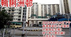鴨脷洲邨 2023年8月19日下午 香港南區的公共屋邨 外貌現在怎樣? 邨下有什麼店舖? 人流不多? Ap Lei Chau Estate Hong Kong Street View@步行街景