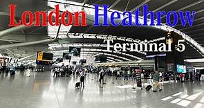 【Airport Tour】2023 London Heathrow Airport Terminal 5 Check-in and Arrival Area
