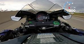 Kawasaki Ninja H2 200 MPH / 322 KMH Top Speed (GPS Verified)