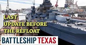Last Drone Footage of the USS Texas Battleship Texas in Gulf Copper Dry Dock Before She Floats !