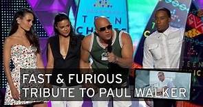 Vin Diesel rinde homenaje a Paul Walker [Subtitulado]
